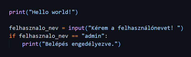 Python kódrészlet